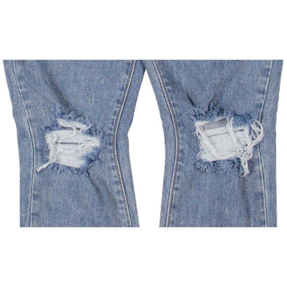 NEW We Wore What Womens Danielle Distressed High Rise Straight Leg Jeans Size 26 - Picture 6 of 11